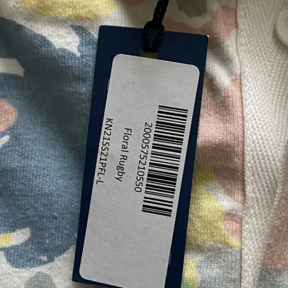 Noah NYC Pastel Floral Long-Sleeve Polo - Picture 8 of 9